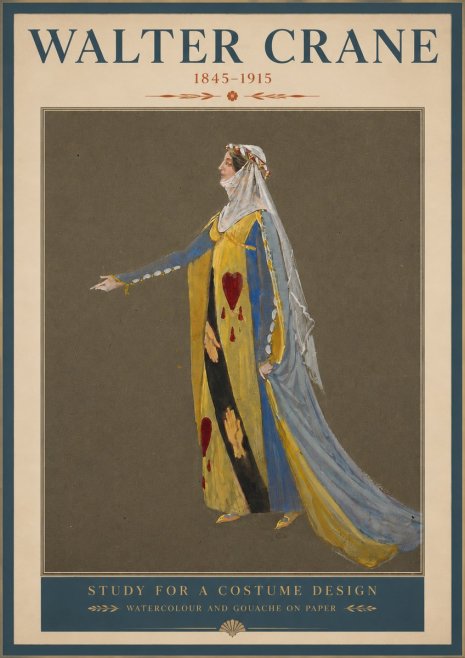 Walter Crane Study for a Costume Design No2 - Affiche