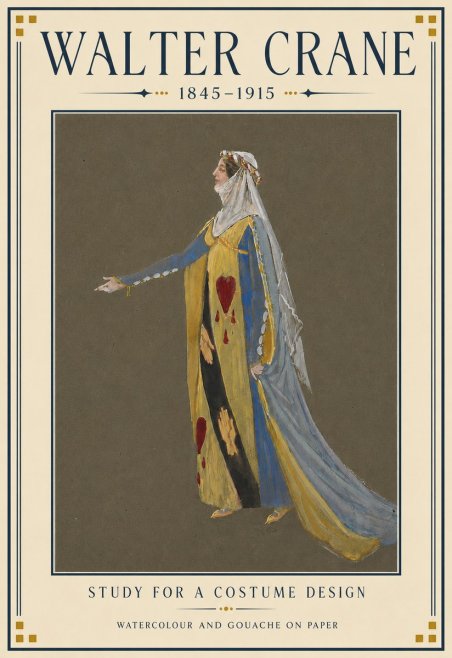 Walter Crane Study for a Costume Design No4 - Affiche