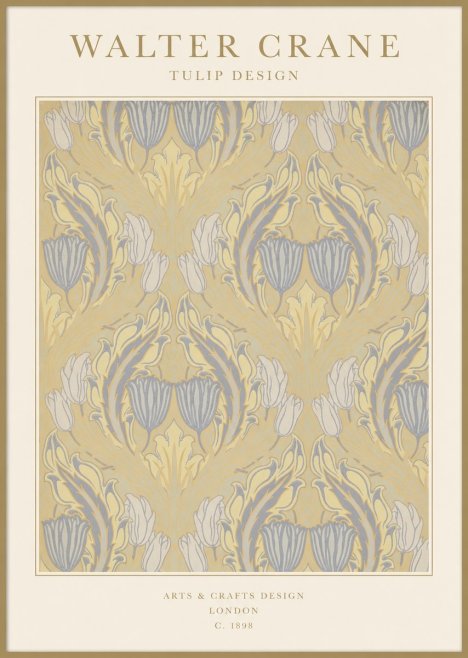 Walter Crane Tulip Design I No1 - Affiche