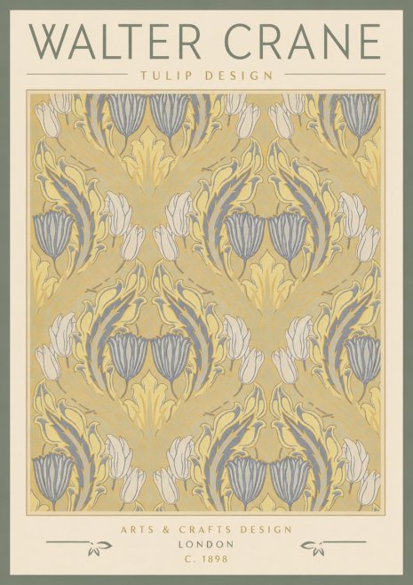 Walter Crane Tulip Design I No4 - Affiche