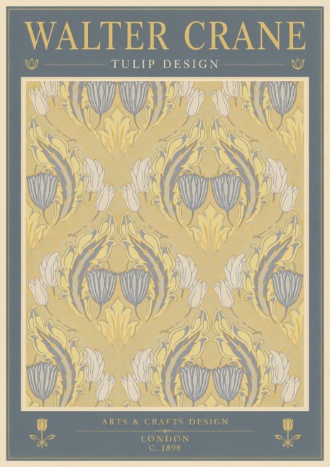 Walter Crane Tulip Design I No5 - Affiche