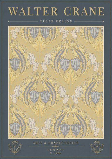 Walter Crane Tulip Design I No6 - Affiche