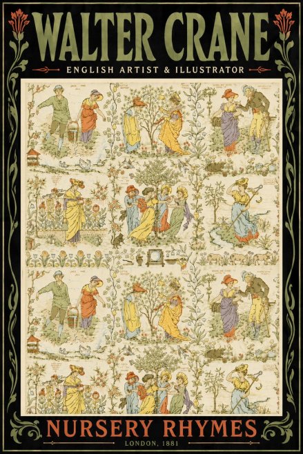 Walter Crane Nursery Rhymes No6 - Affiche