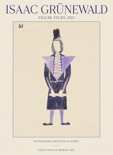 Isaac Grünewald Figure Study, 1925 No1 - Affiche