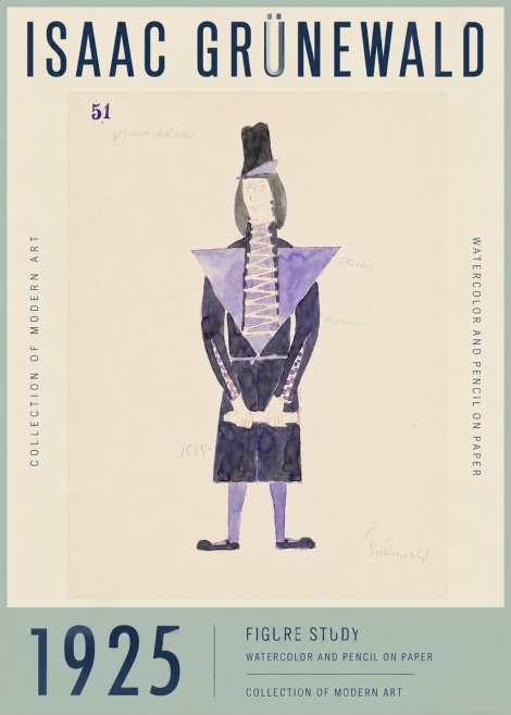 Isaac Grünewald Figure Study, 1925 No3 - Affiche