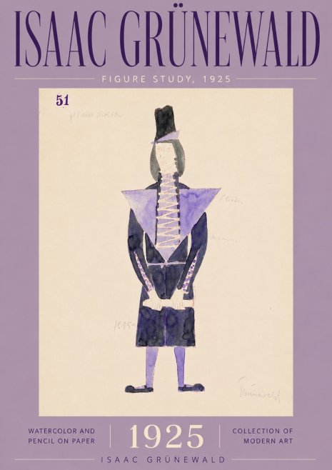 Isaac Grünewald Figure Study, 1925 No5 - Affiche