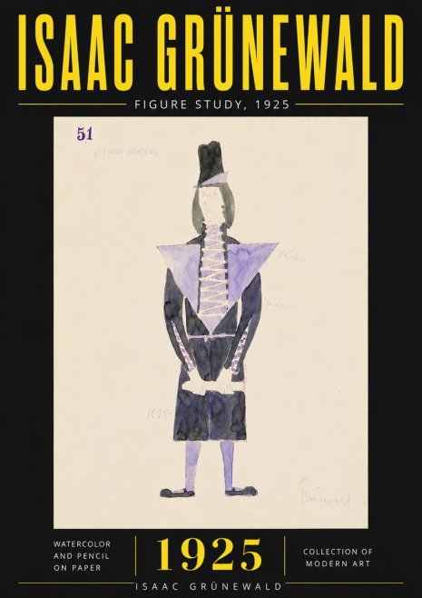 Isaac Grünewald Figure Study, 1925 No6 - Affiche