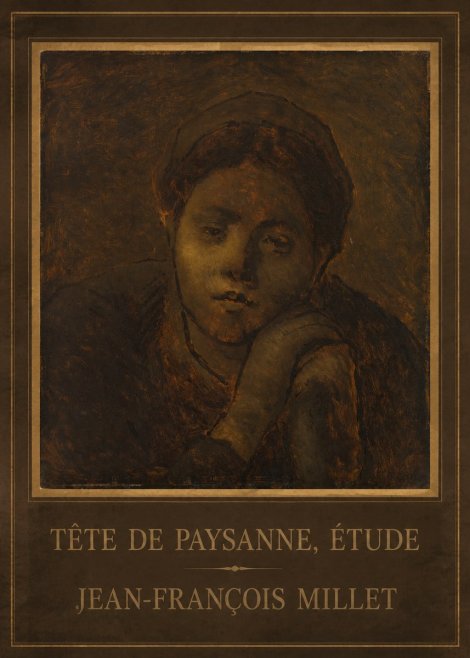 Jean-François Millet Tête De Paysanne, Étude No1 - Affiche