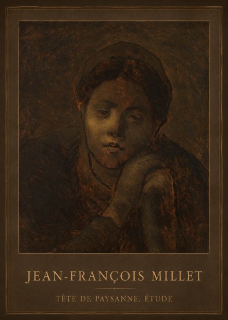 Jean-François Millet Tête De Paysanne, Étude No2 - Affiche