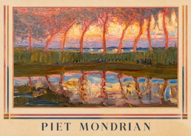 Piet Mondrian Willows No1 - Affiche