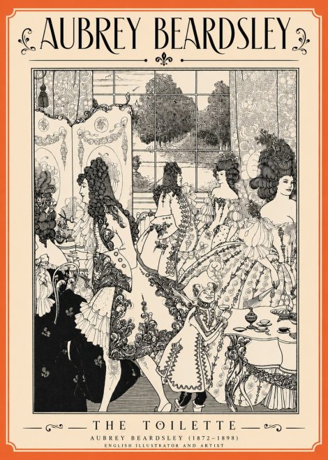 Aubrey Beardsley The Toilette No4 - Affiche