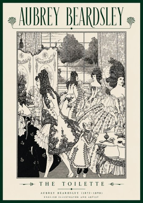Aubrey Beardsley The Toilette No5 - Affiche