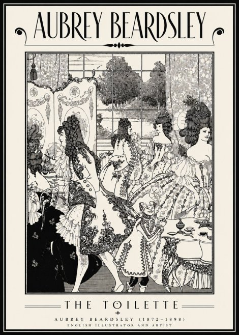 Aubrey Beardsley The Toilette No6 - Affiche