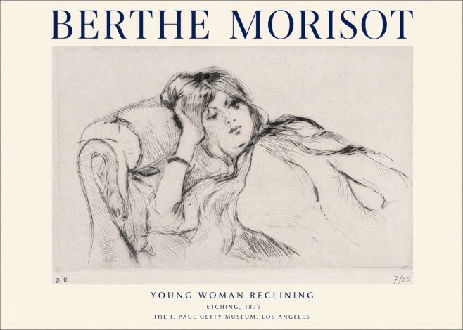 Berthe Morisot Young Woman Reclining I No1 - Affiche