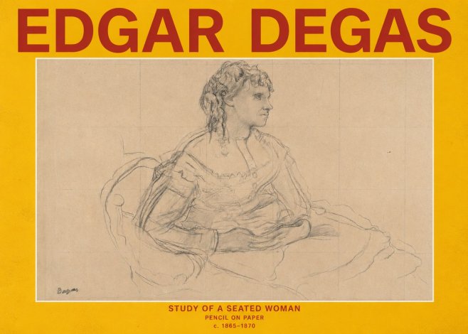 Edgar Degas Study of a Seated Woman No2 - Affiche