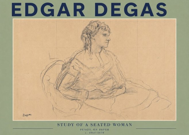 Edgar Degas Study of a Seated Woman No3 - Affiche