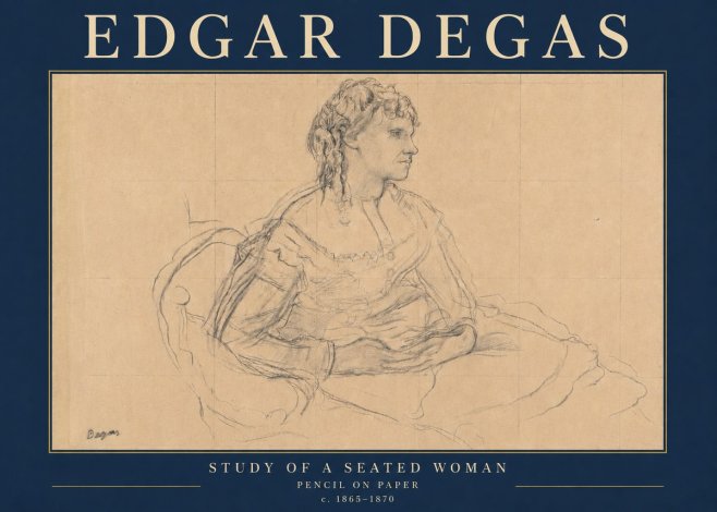 Edgar Degas Study of a Seated Woman No4 - Affiche