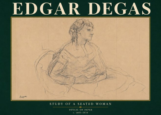 Edgar Degas Study of a Seated Woman No6 - Affiche