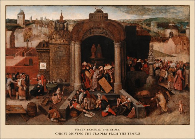 Pieter Bruegel Christ Driving the Traders from the Temple No5 - Affiche
