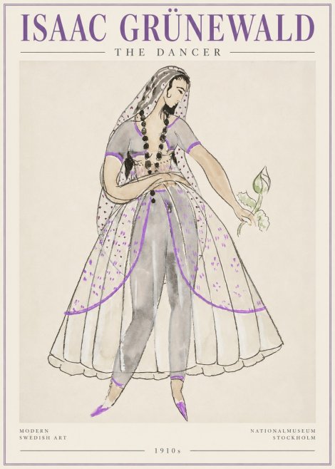 Isaac Grünewald Costume Study IV No3 - Affiche