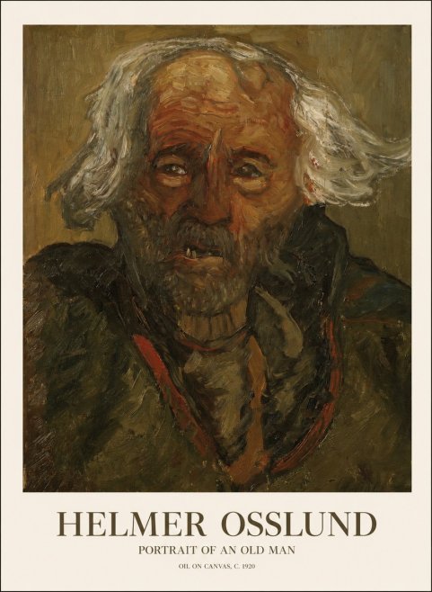 Helmer Osslund Portrait of an Old Man No1 - Affiche