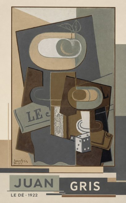 Juan Gris Le Dé No4 - Affiche