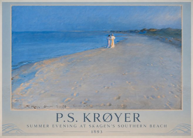 P.S. Krøyer Summer Evening at Skagen's Southern Beach No1 - Affiche