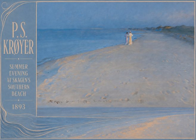 P.S. Krøyer Summer Evening at Skagen's Southern Beach No2 - Affiche