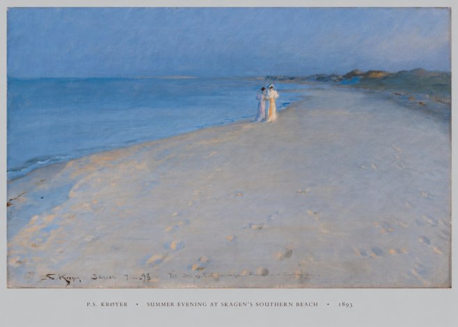 P.S. Krøyer Summer Evening at Skagen's Southern Beach No5 - Affiche