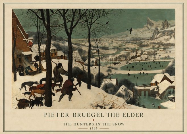 Pieter Bruegel The Hunters in the Snow I No1 - Affiche