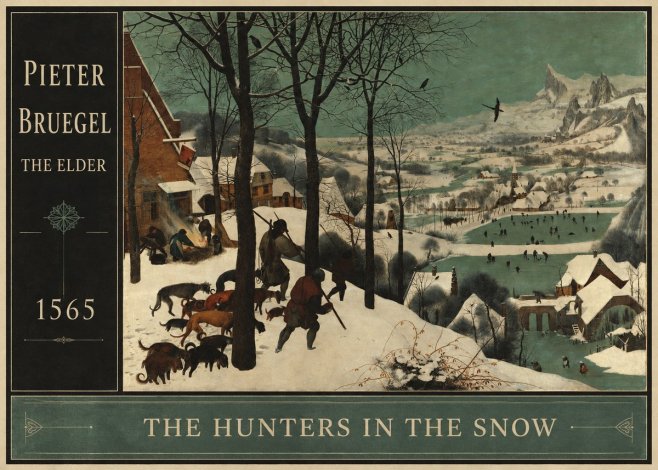 Pieter Bruegel The Hunters in the Snow I No2 - Affiche