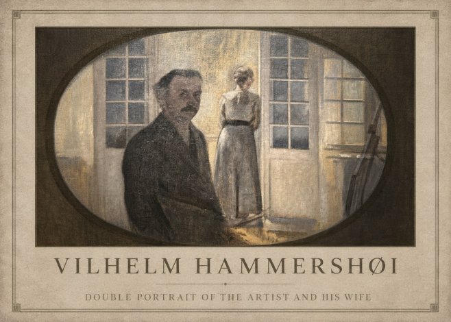 Vilhelm Hammershøi Double Portrait of the Artist and His Wife No1 - Affiche