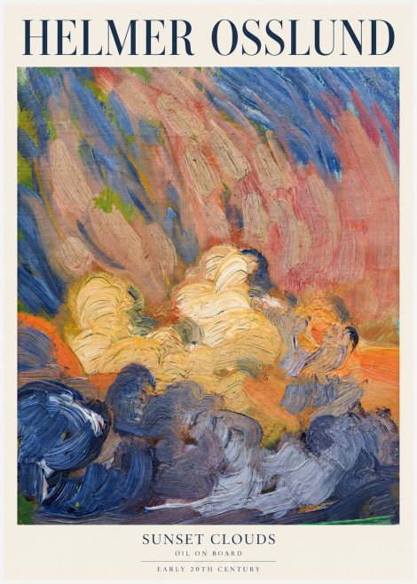 Helmer Osslund Sunset Clouds No1 - Affiche