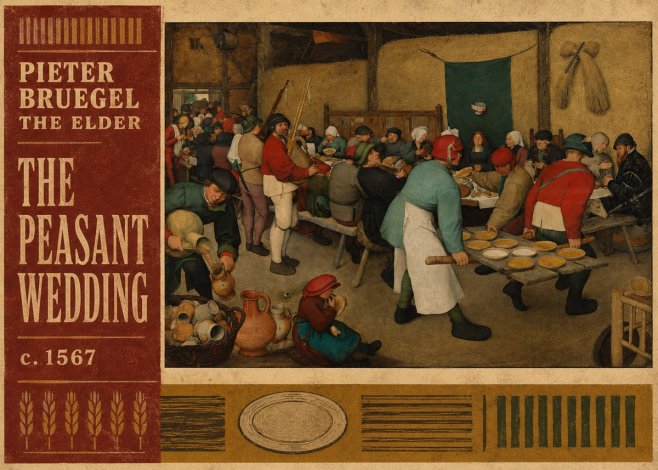 Pieter Bruegel The Peasant Wedding V No2 - Affiche