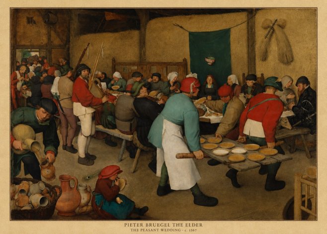Pieter Bruegel The Peasant Wedding V No5 - Affiche