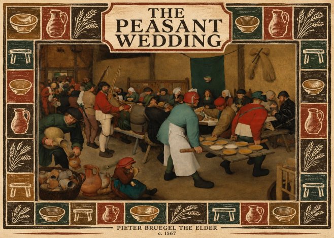 Pieter Bruegel The Peasant Wedding V No6 - Affiche
