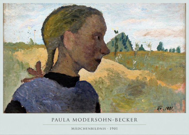 Paula Modersohn-Becker Mädchenbildnis · 1901 No5 - Affiche