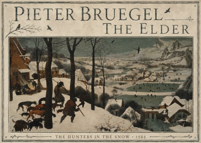 Pieter Bruegel The Hunters in the Snow II No3 - Affiche