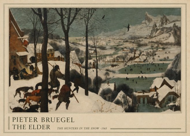 Pieter Bruegel The Hunters in the Snow II No4 - Affiche