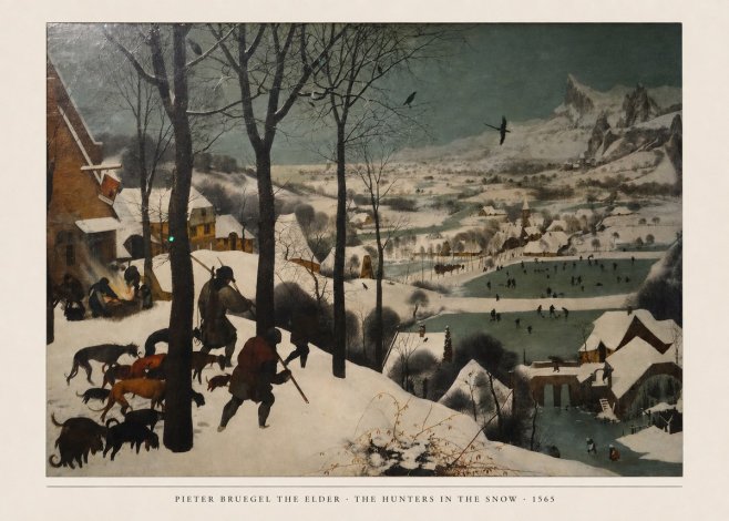 Pieter Bruegel The Hunters in the Snow II No6 - Affiche
