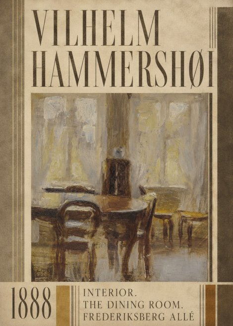 Vilhelm Hammershøi Interior. the Dining Room. Frederiksberg Allé No4 - Affiche