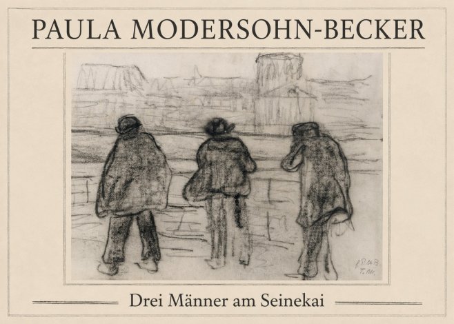 Paula Modersohn-Becker Drei Männer Am Seinekai No1 - Affiche