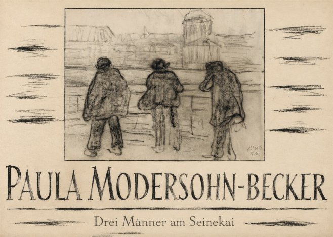 Paula Modersohn-Becker Drei Männer Am Seinekai No4 - Affiche