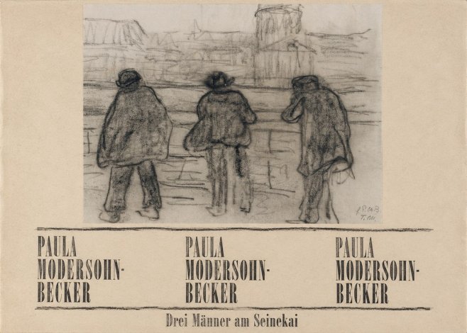 Paula Modersohn-Becker Drei Männer Am Seinekai No6 - Affiche