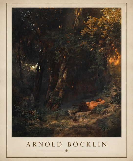 Arnold Böcklin A Faun Asleep No1 - Affiche
