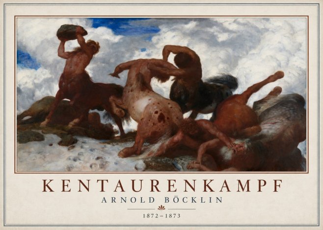 Arnold Böcklin Kentaurenkampf No1 - Affiche