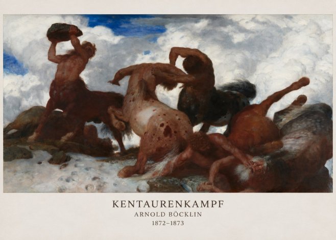 Arnold Böcklin Kentaurenkampf No2 - Affiche