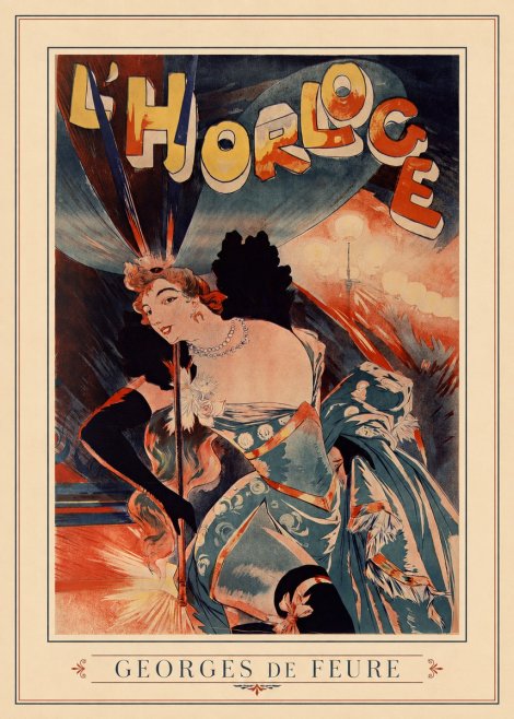 Georges de Feure L'horloge II No4 - Affiche