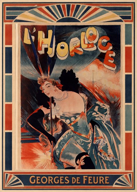 Georges de Feure L'horloge II No6 - Affiche