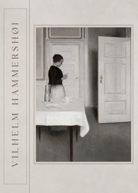 Vilhelm Hammershøi Interior with a Woman Reading a Letter No2 - Affiche